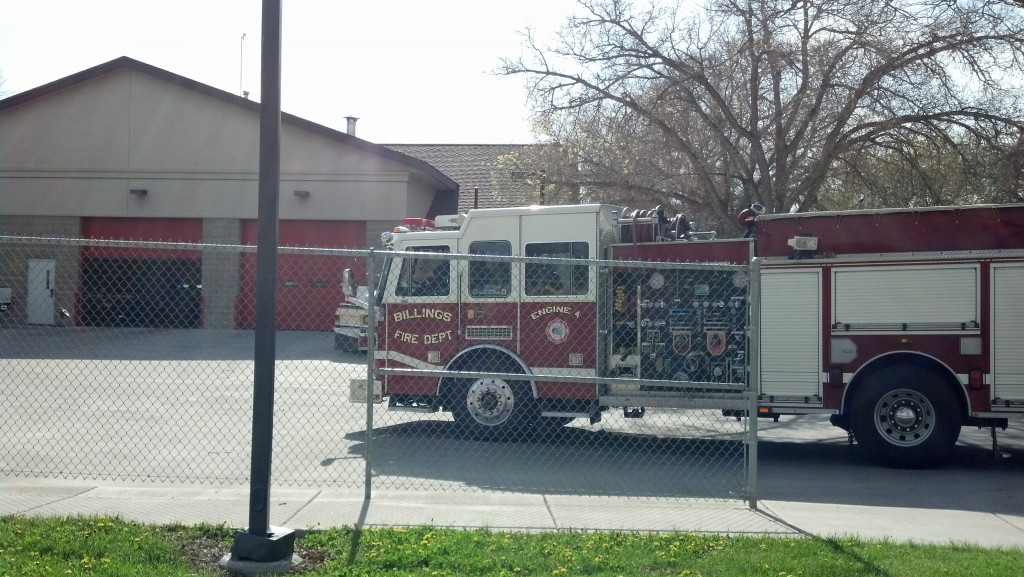 Terry Park Fire Station Red Fire Engine Truck Billings Montana