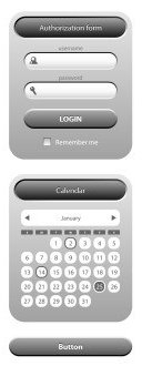 Curved edges on web buttons web calculator website menu