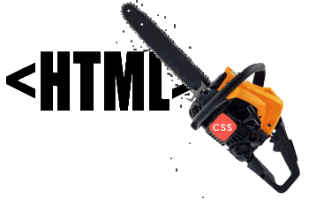 Removing Elements from a Website with CSS Chainsaw Chopping HTML