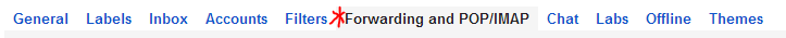 Pick Forwarding and POP IMAP from the menu how to forward email
