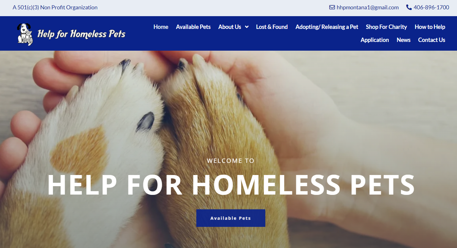 Help for Homeless Pets  Design Billings MT SkyPoint Studios