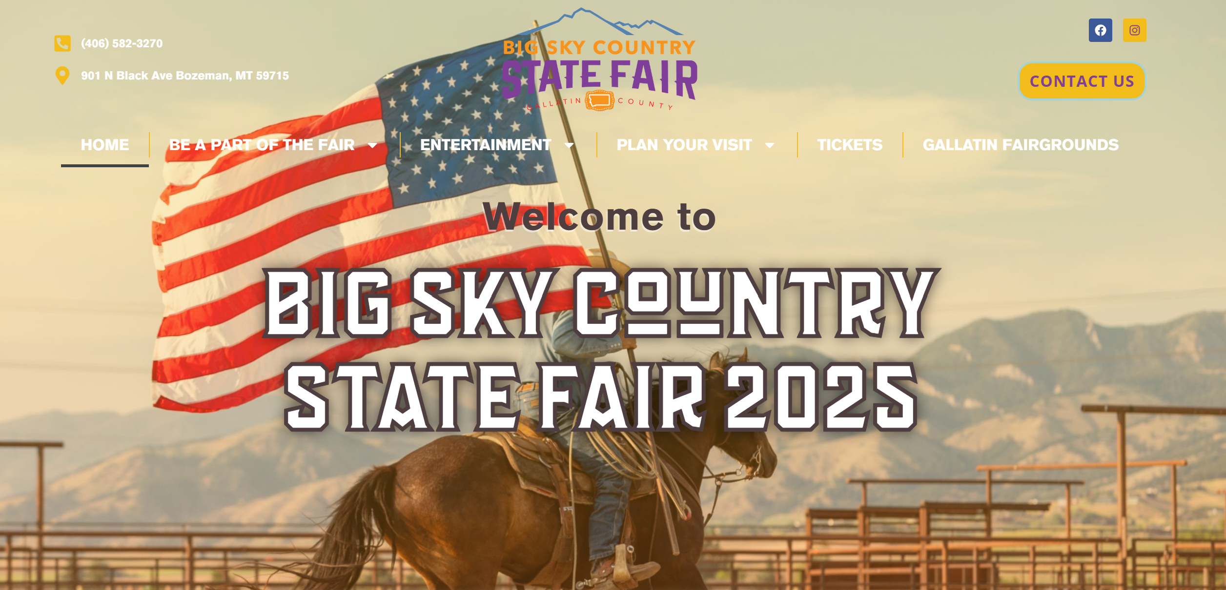 Big Sky Country State Fair website design by SkyPoint Studios