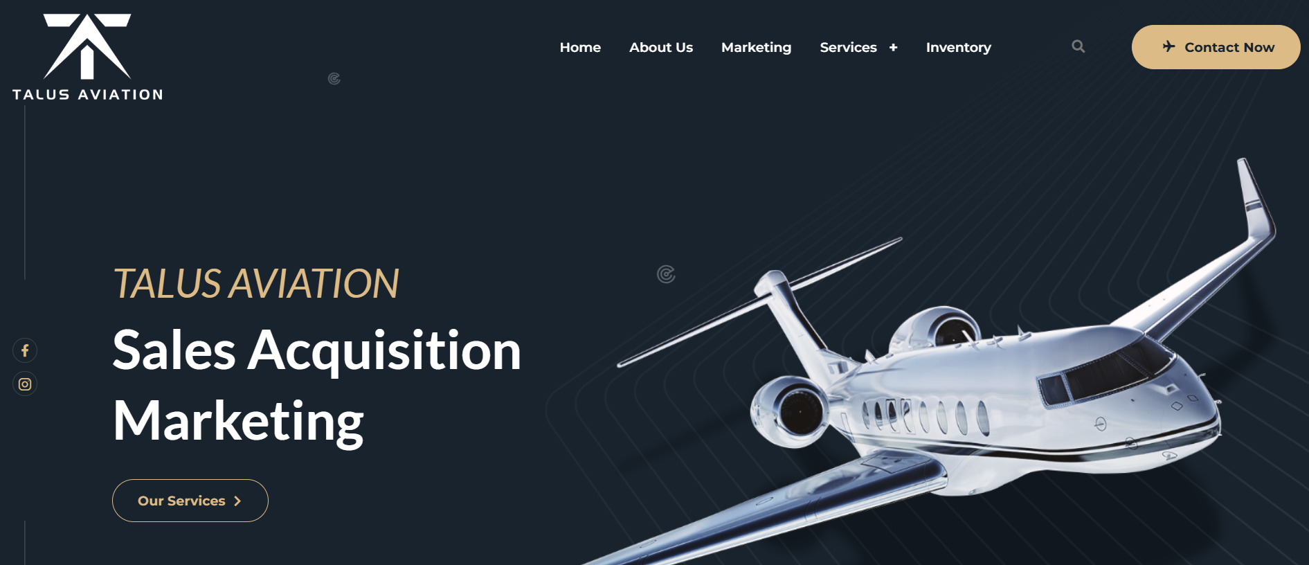 Talus Aviation website design by SkyPoint Studios