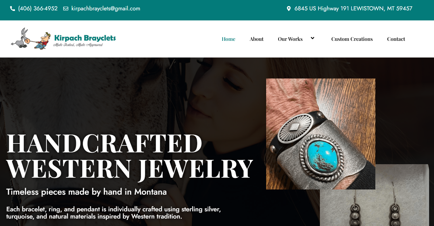 Kirpach Brayclets website design by SkyPoint Studios
