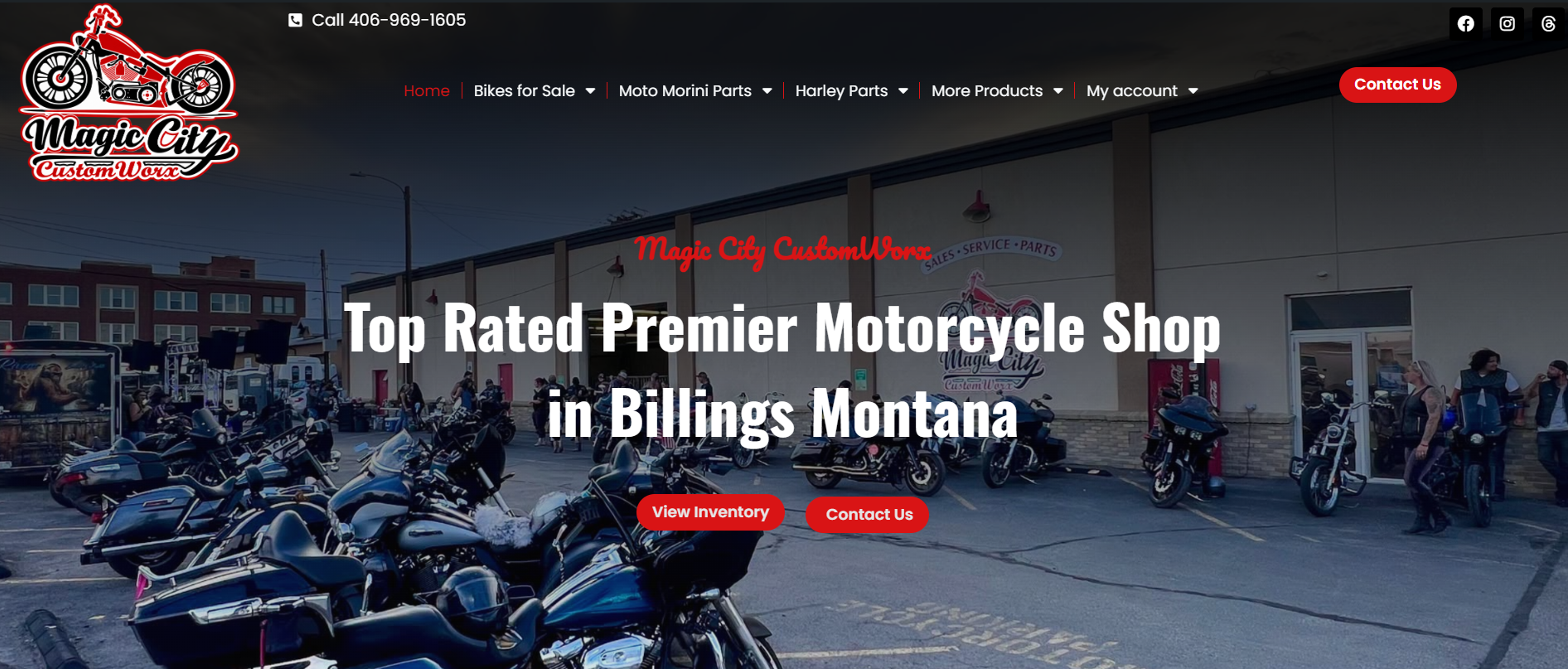 Magic City CustomWorx website design by SkyPoint Studios